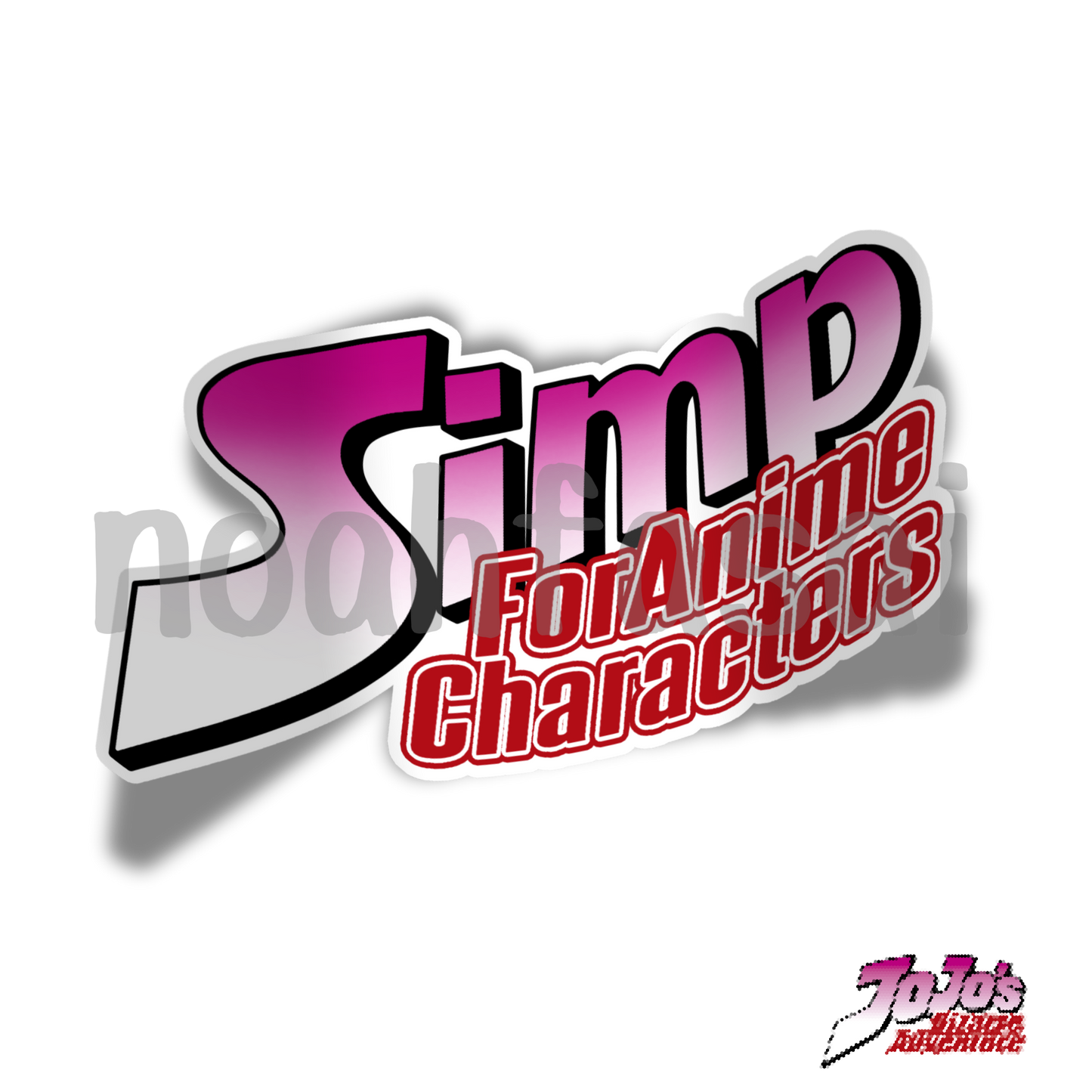Simp ForAnime Characters Sticker
